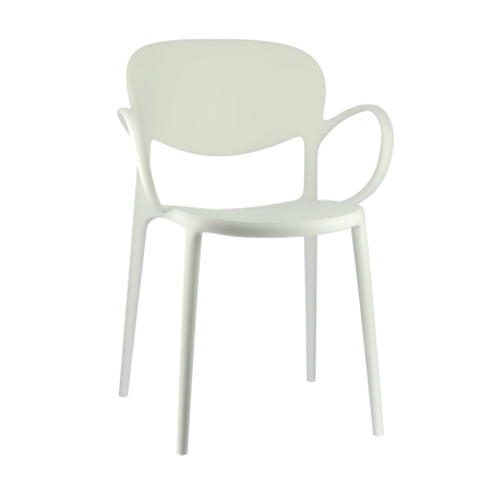 Fauteuil italien empilable en polypropylène recyclé - Abby Connubia®