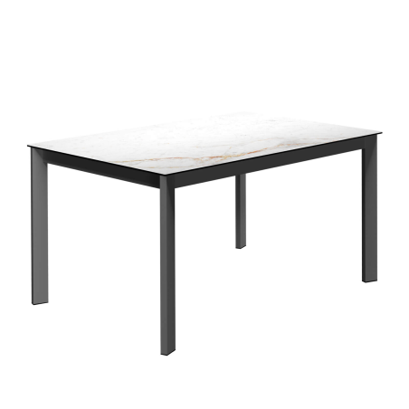 Table contemporaine en céramique avec pieds en métal - Lotus