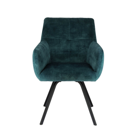 Fauteuil confort en tissu avec pieds en métal - Adrien