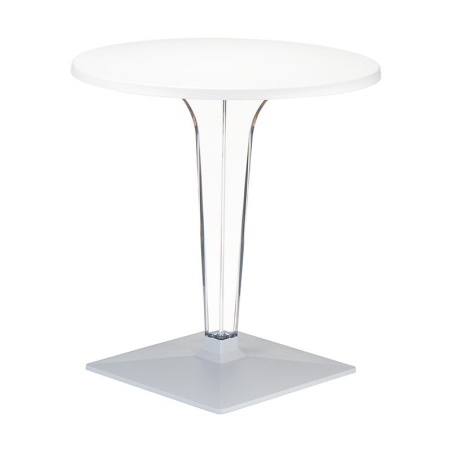 Table design ronde blanche - Ice 2
