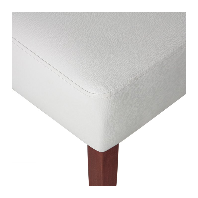 Chaise contemporaine en vinyl blanc - Steffi