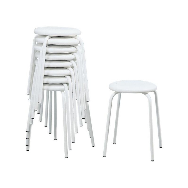 Tabouret bas empilable en métal - TabRond 8