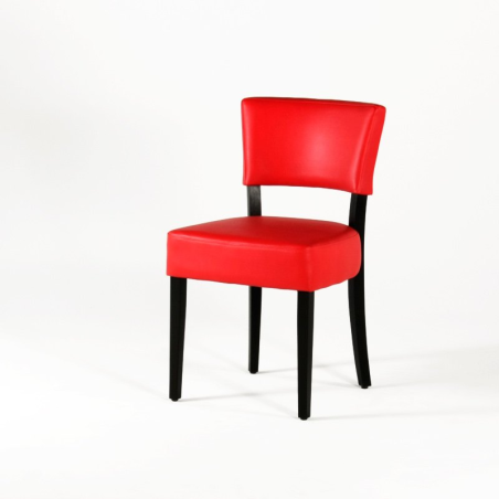 Chaise moderne en vinyl rouge - Steffi
