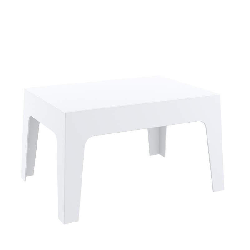 Table basse de terrasse en polypropylène blanc- Box