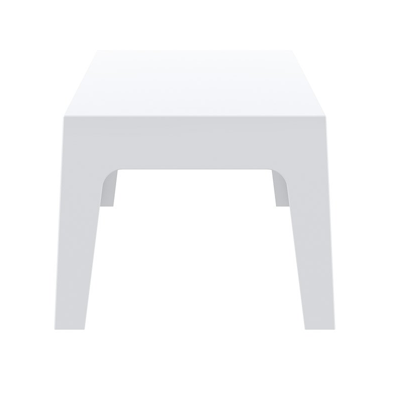 Table basse de jardin en plastique blanc - Box