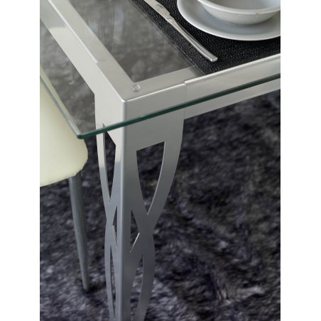 Table style fer forgé rectangulaire - Milos