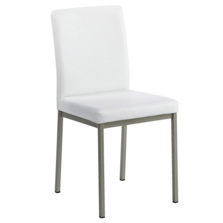 Chaise contemporaine en métal et revêtement synthétique - Villa