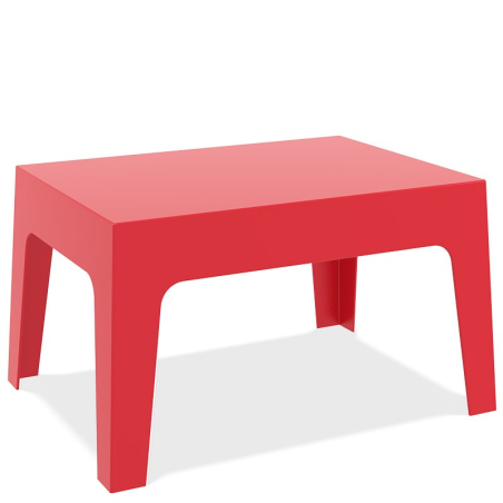 Table basse de jardinen polypropylène rouge - Box