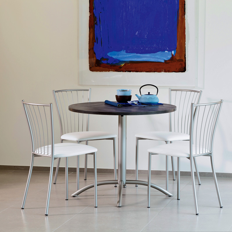 Table ronde de cuisine en stratifié - Laser