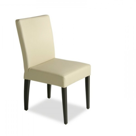 Chaise en vinyl et bois – Matias