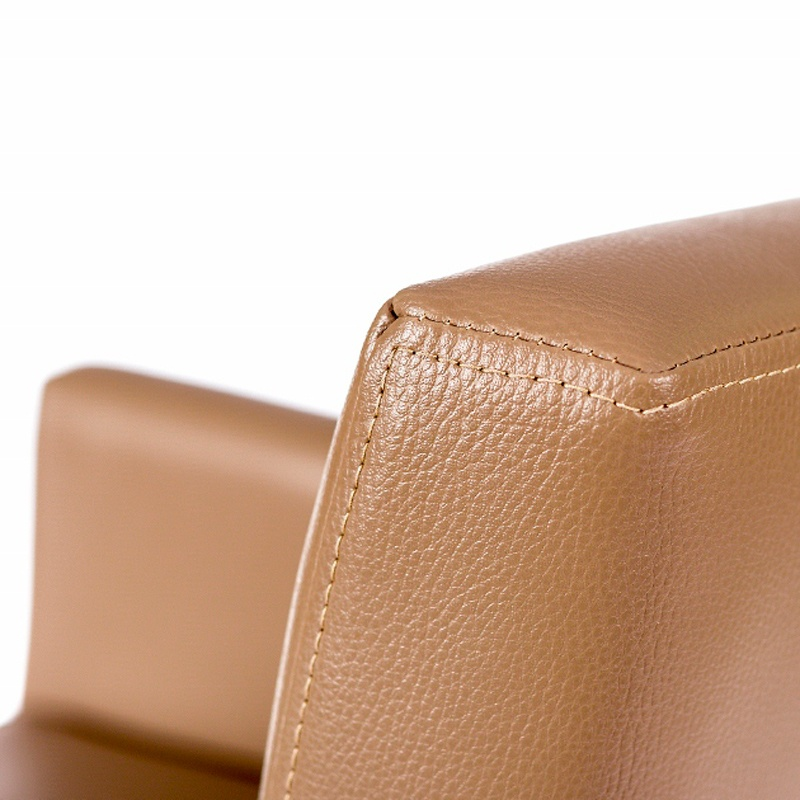 Fauteuil contemporain en synthétique marron - Matiz-4