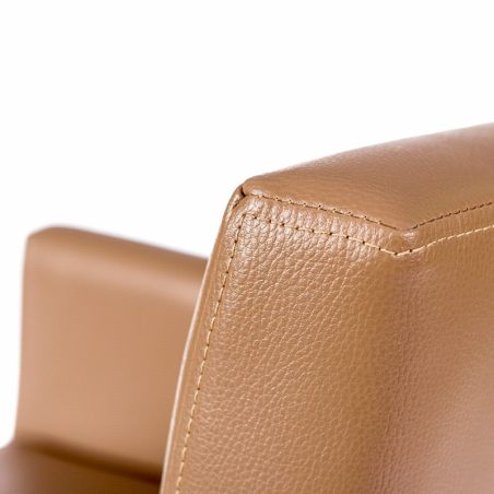 Fauteuil contemporain en synthétique marron - Matiz-4