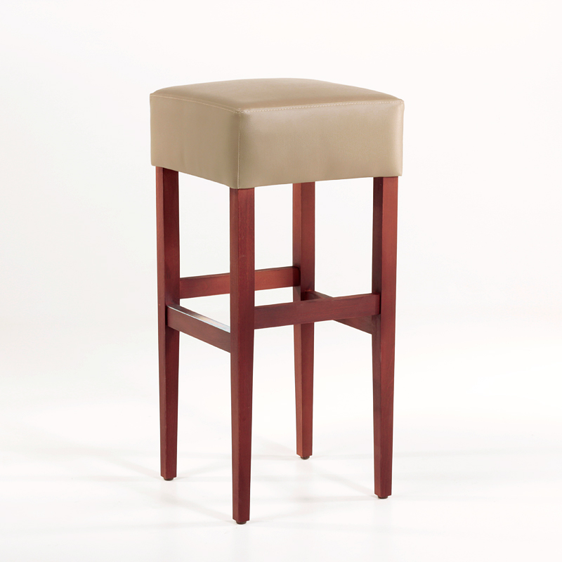 Tabouret de bar en synthétique et bois - Max