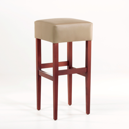Tabouret de bar en synthétique et bois - Max