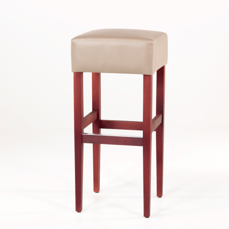 Tabouret de bar en vinyl et bois - Max