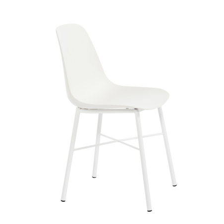 Chaise moderne en polypropylène et métal blanc - Cloe