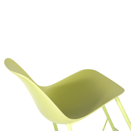 Tabouret snack moderne en polypropylène et métal - Cloe 14