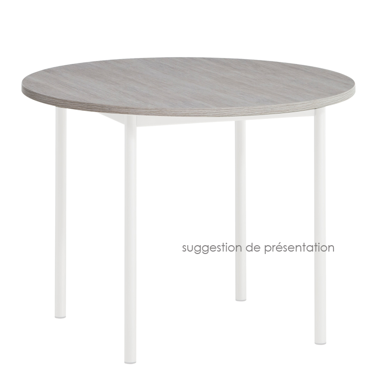 Plateau de table rond en stratifié 2