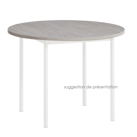 Plateau de table rond en stratifié 2