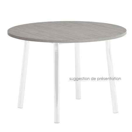 Plateau de table rond en stratifié 3