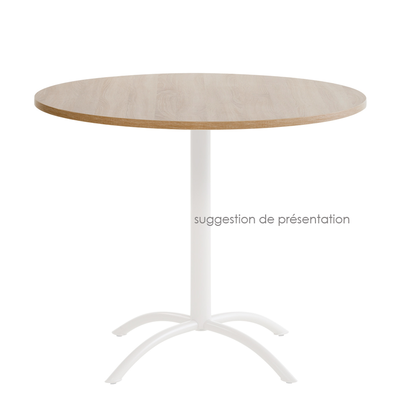 Plateau de table rond en stratifié 4