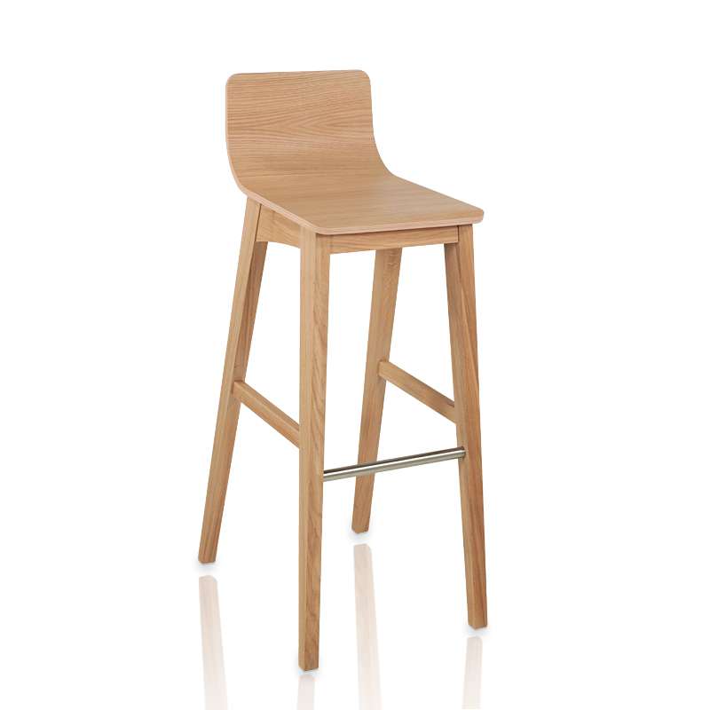 Tabouret de bar ou snack moderne en bois Enoa 4 pieds com