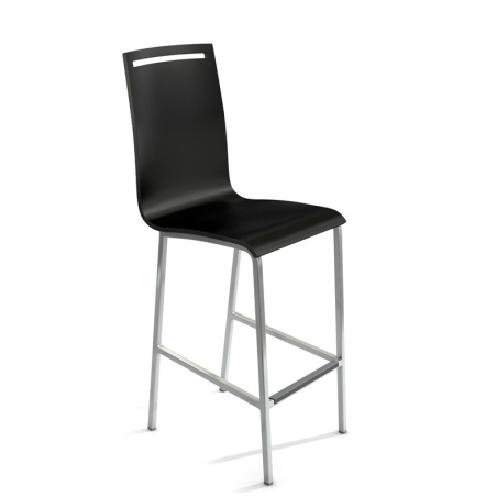 Tabouret snack en métal et bois - hauteur 65 cm - Nera