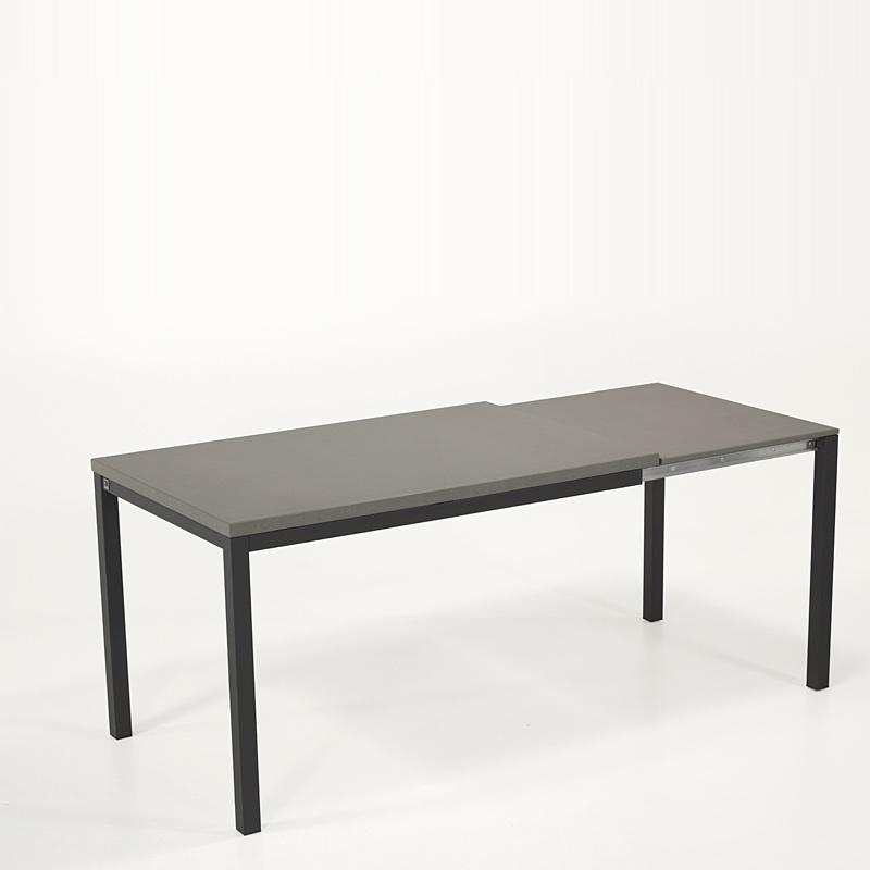 Table de cuisine avec rallonge en céramique - hauteur 75 cm - Toy métal 2 