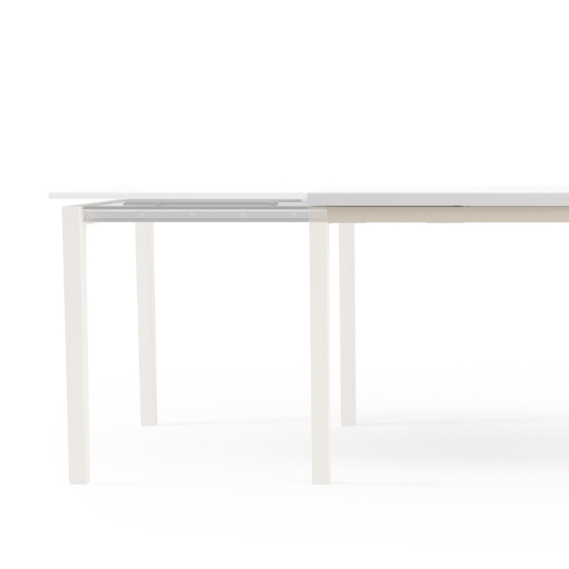 Table de cuisine avec rallonge en verre