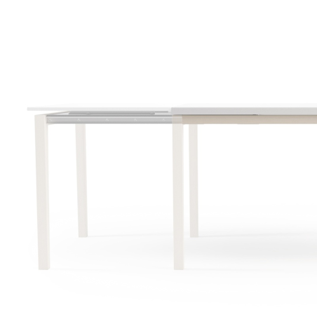 Table de cuisine avec rallonge en verre