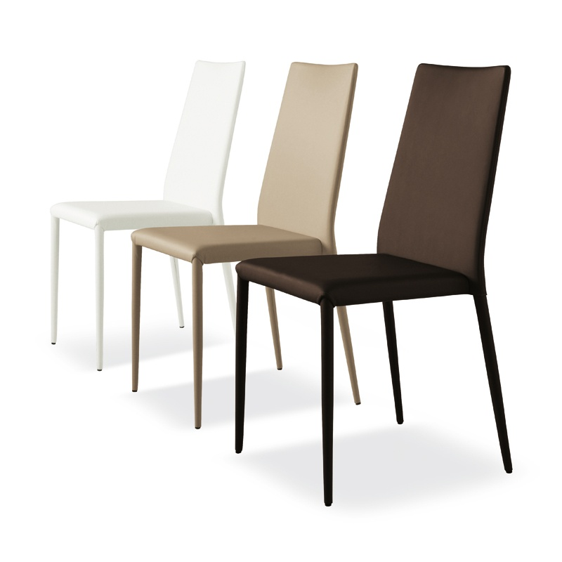 Chaise contemporaine en cuir - Bea 2