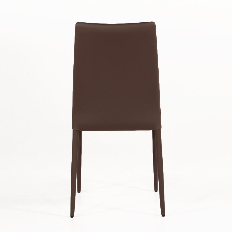 Chaise contemporaine en cuir marron - Bea 5