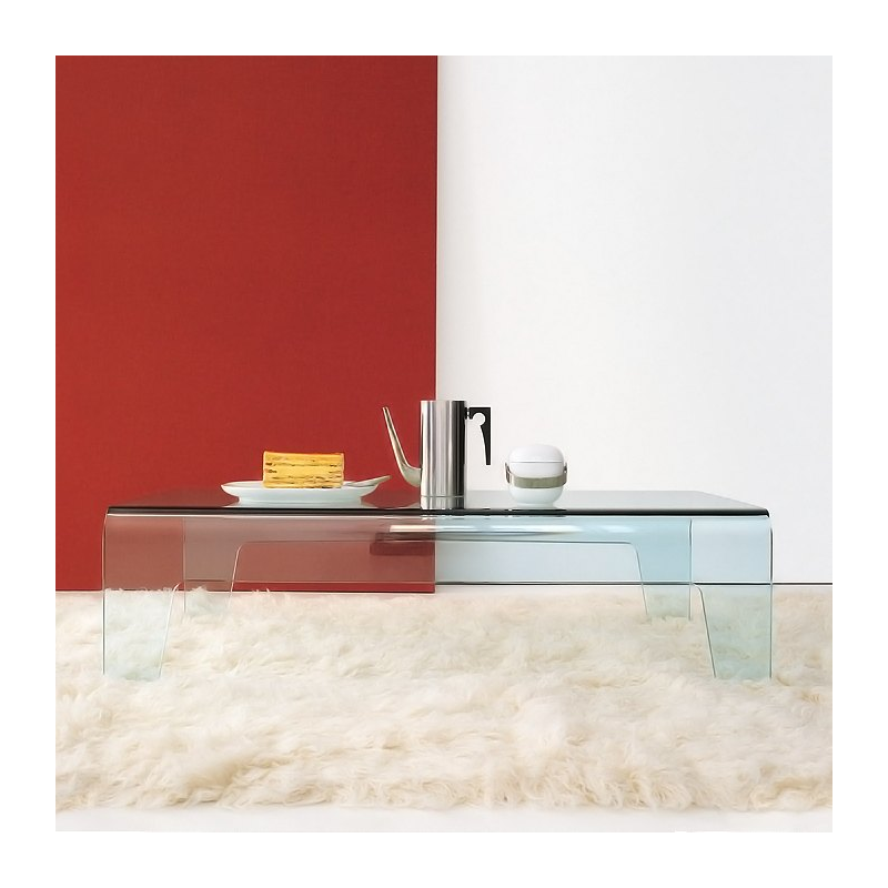 Table basse design rectangulaire ou carrée en verre - Frog Sovet®