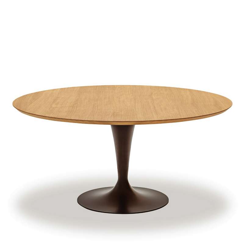 table ronde design plateau bois flute sovet