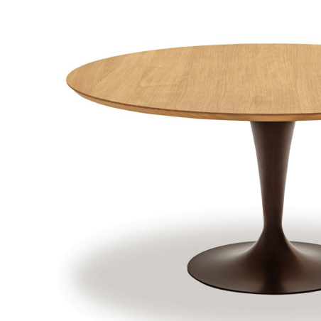 Table ronde design plateau bois - Flute Sovet® 2