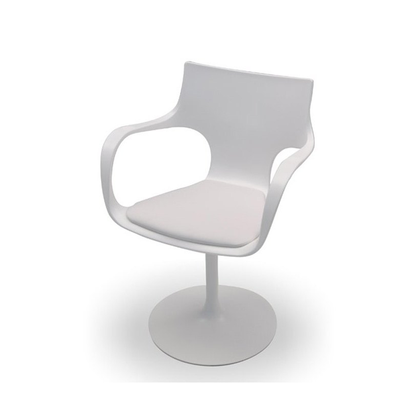 Chaise design pivotante avec accoudoirs en métal et polypropylène  - Flûte Sovet® 4