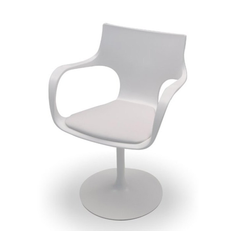 Chaise design pivotante avec accoudoirs en métal et polypropylène  - Flûte Sovet® 4
