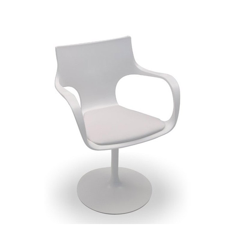 Chaise design pivotante avec accoudoirs en métal et polypropylène  - Flûte Sovet® 2