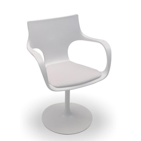 Chaise design pivotante avec accoudoirs en métal et polypropylène  - Flûte Sovet® 2