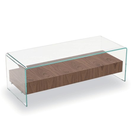 Table basse en verre avec tiroir - Bridge Sovet®