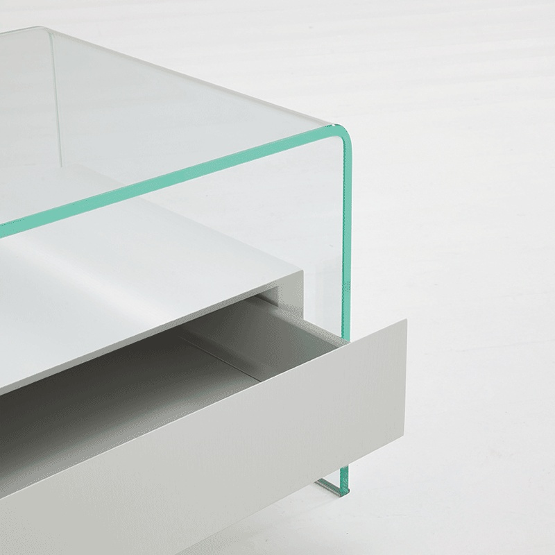 Table basse en verre avec tiroir - Bridge Sovet® 3