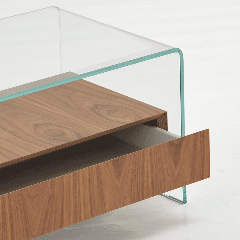 Table basse en verre avec tiroir - Bridge Sovet® 4