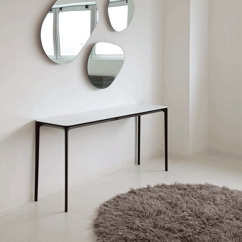 console design en verre faible profondeur slim sovet