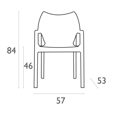 Fauteuil de jardin en polypropylène - Diva