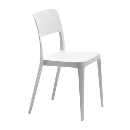 Chaise de terrasse en polypropylène blanc - Nené Midj®