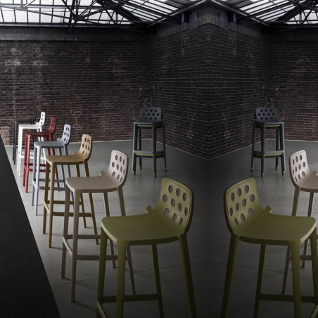 Tabouret d'extérieur empilable - Isidoro