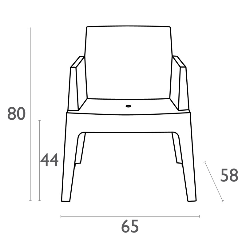 Fauteuil moderne en polypropylène - Box