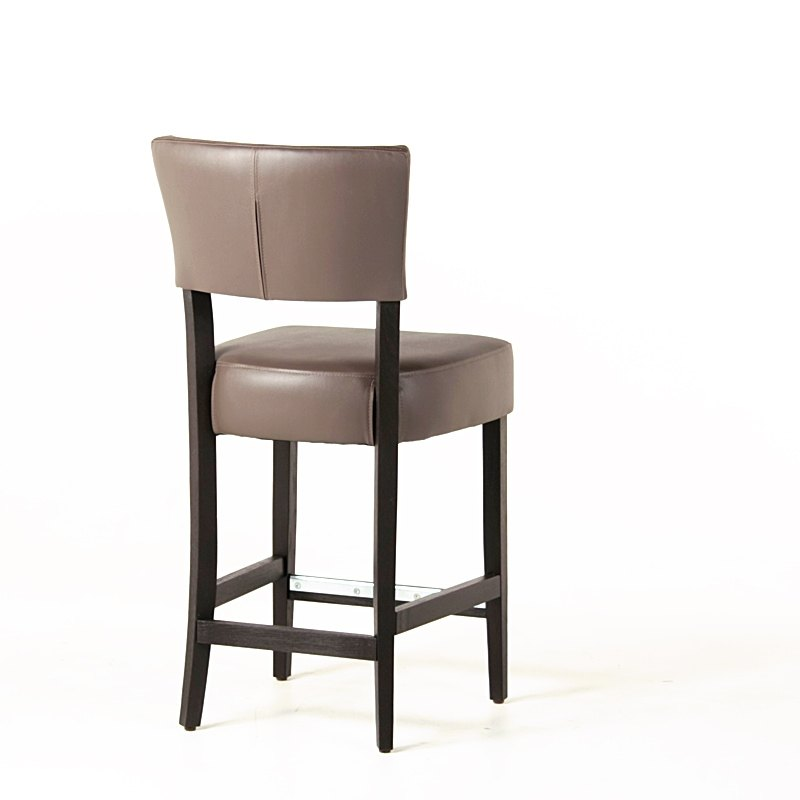 Tabouret snack contemporain en bois et vinyle – Steffi