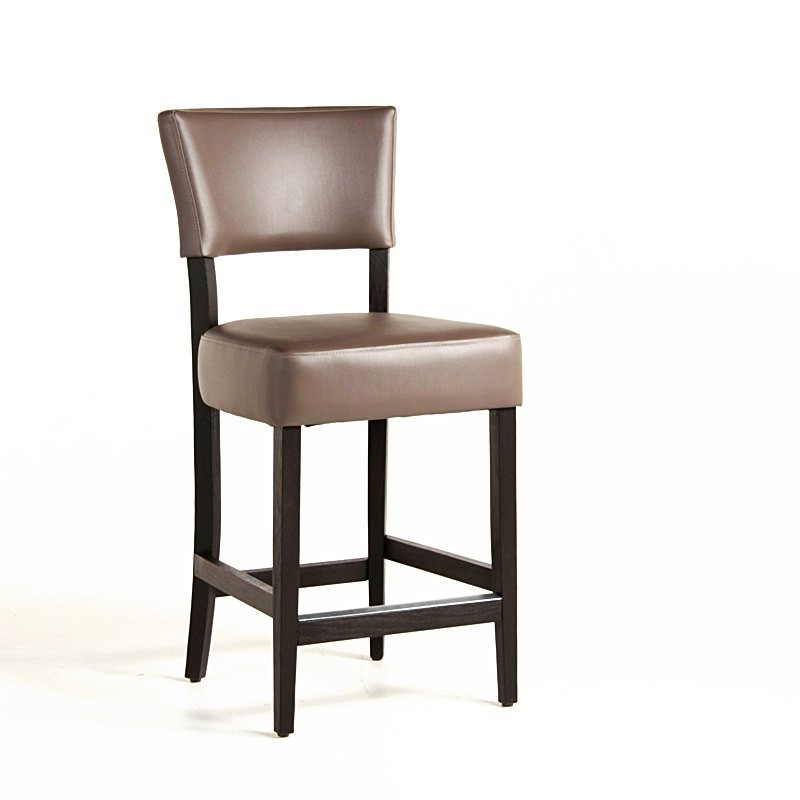 Tabouret snack en bois et vinyle – Steffi