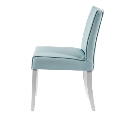 Chaise moderne en vinyle et bois - Carpe